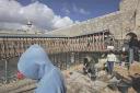 The Mughrabi walkway leading to the Temple Mount